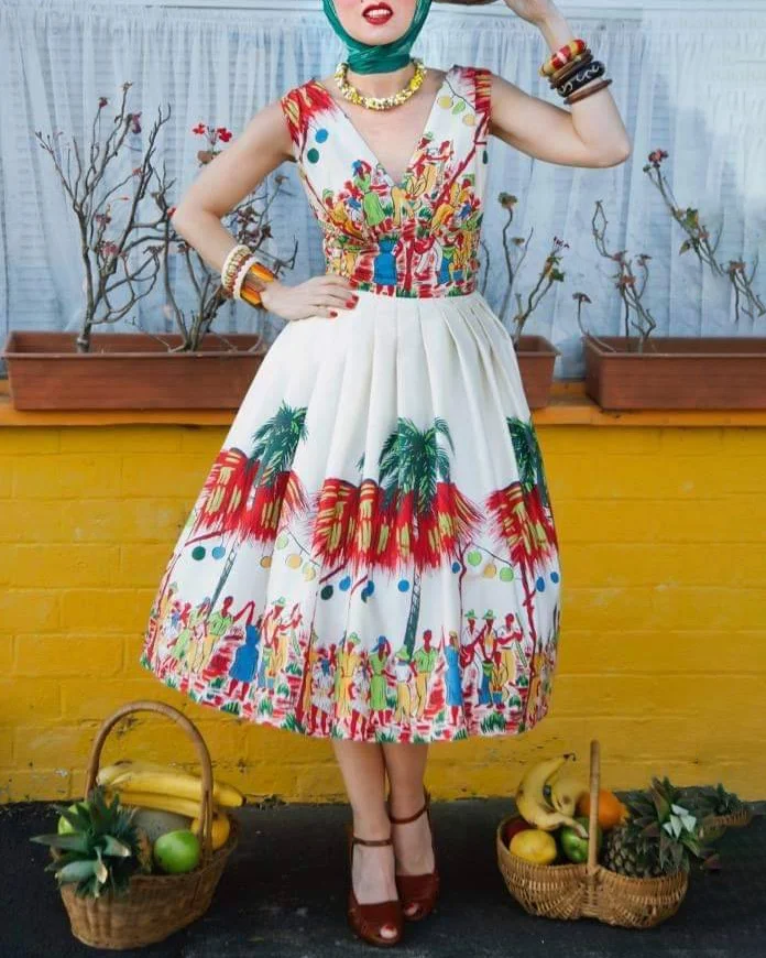 Opera big midi dress