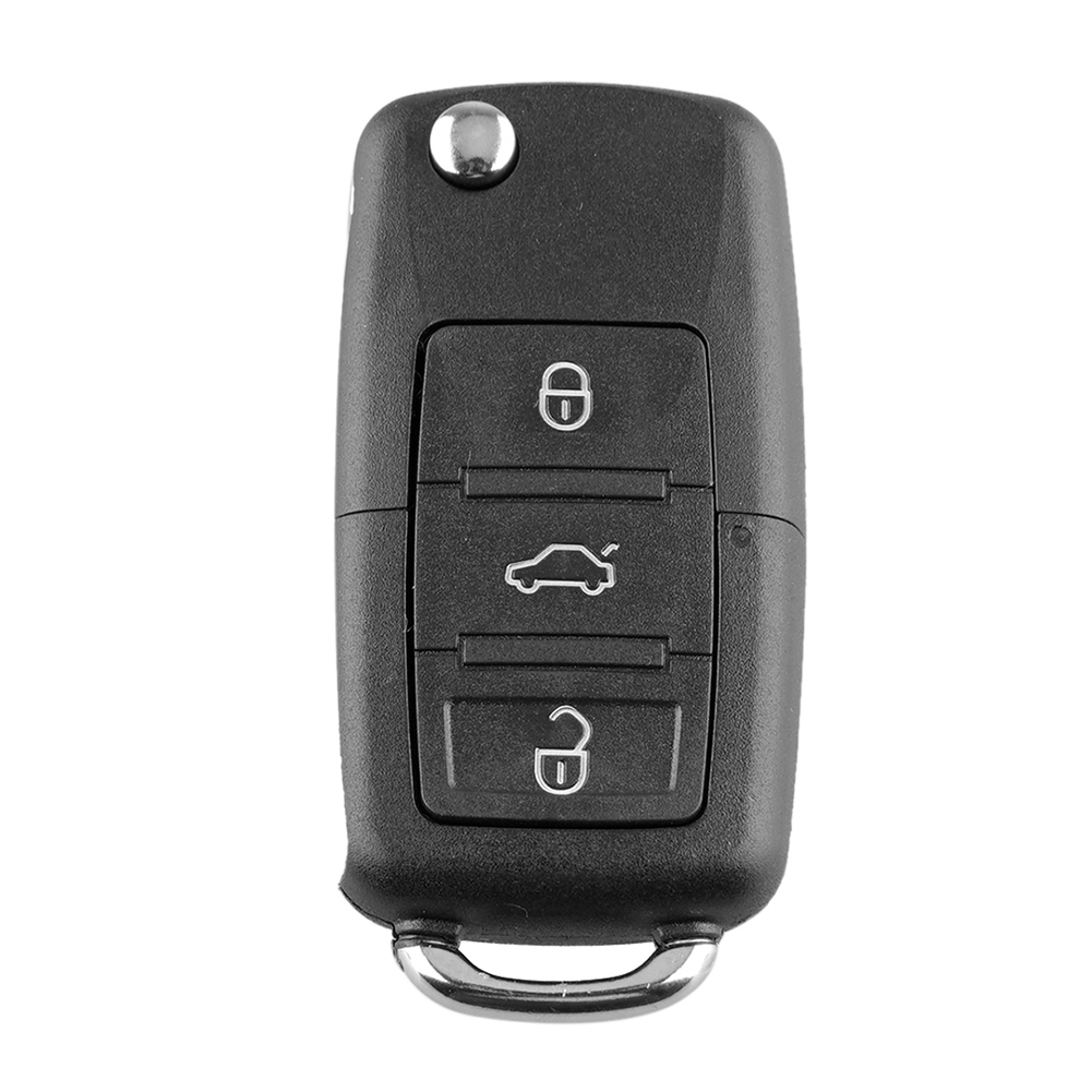 

E65 3-Button Remote Key Fob Case Shell + Uncut Blade for VW Bora Golf Polo, 501 Original