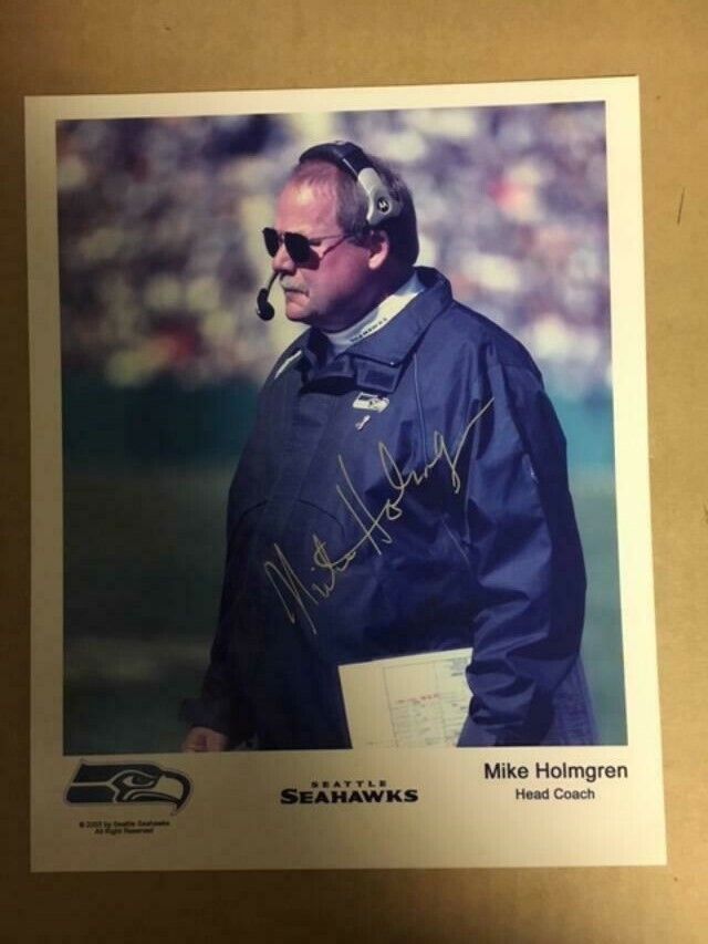 Mike Holmgren Head Coach Boldly Signed Autographed 8 1/2 x 11 Photo Poster painting with COA!