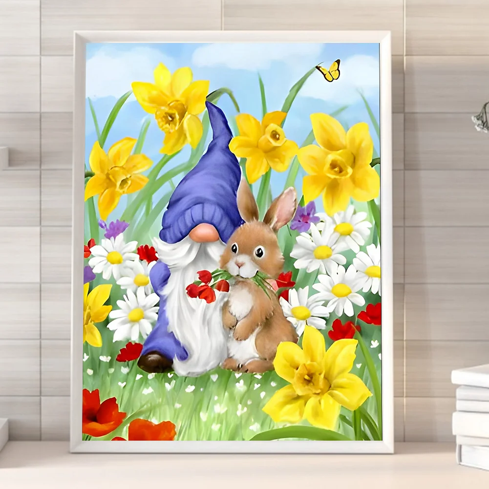 Diamond Painting - Full Round Drill - Gnome Rabbit(Canvas|30*40cm)
