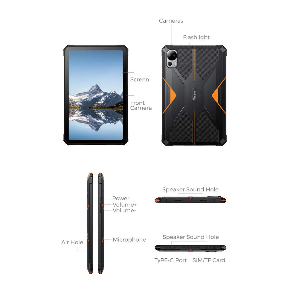 DT1 10,4-инчов здрав смарт таблет, IP68 водоустойчив/удароустойчив