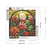 Diamond Painting -DIY Round Drill Cactus Flower Stained Glass