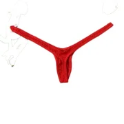 Curesgood 4PCS New Deep V Thong Women's Breathable  Line Sexy Hot Low Waist Mini Panties Bikini Bottom Thongs Female Panty Women Underwear