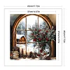 (Stamped/Counted) Christmas Snow Scene By Window-11CT Cross Stitch 45*45cm/17.72*17.72in