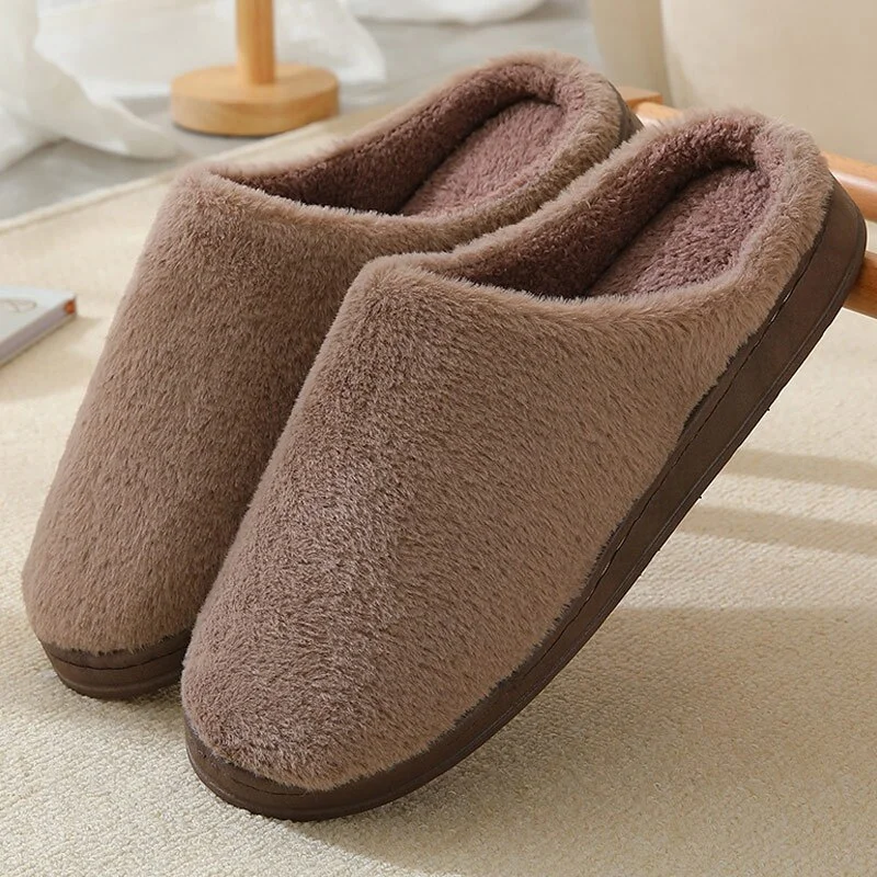 Qengg MCCKLE Women's Winter Slippers Short Plush Home Cotton Shoes for Women Warm Soft Comfortable Indoors Floors FlatsFemale Slipper