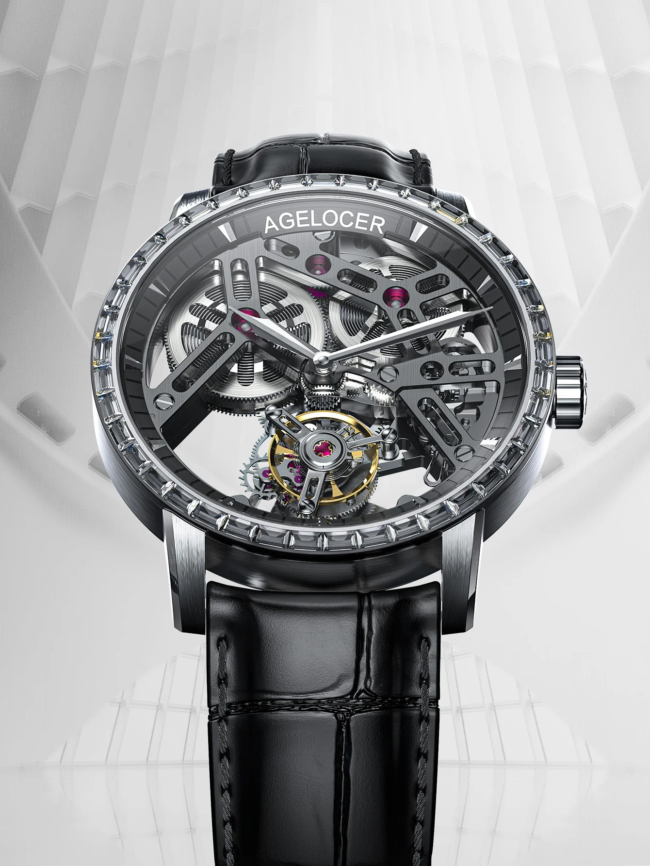 Agelocer Tourbillon Male Series Manual Mechanical Watches Agelocer Tourbillon Male Series Manual Mechanical Watches