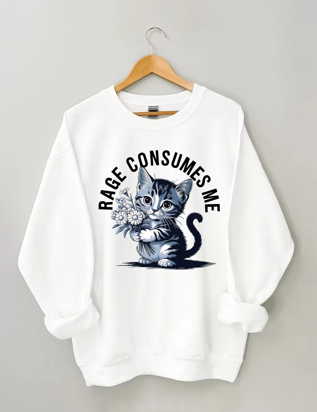 Rage Consumes Me Cat Sweatshirt