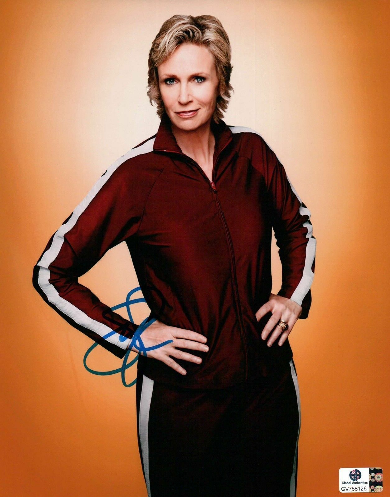 Jane Lynch Hand Signed Autographed 8x10 Photo Poster painting Sexy Gorgeous Stunning GA 758126