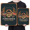 Foreigner - Panneaux en &eacute;tain m&eacute;tallique(20*30cm/30*40cm) - Musique