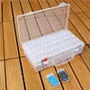 (US Only)64-Grid Clear Plastic Diamond Painting Storage Box Rhinestone Beads Organizer