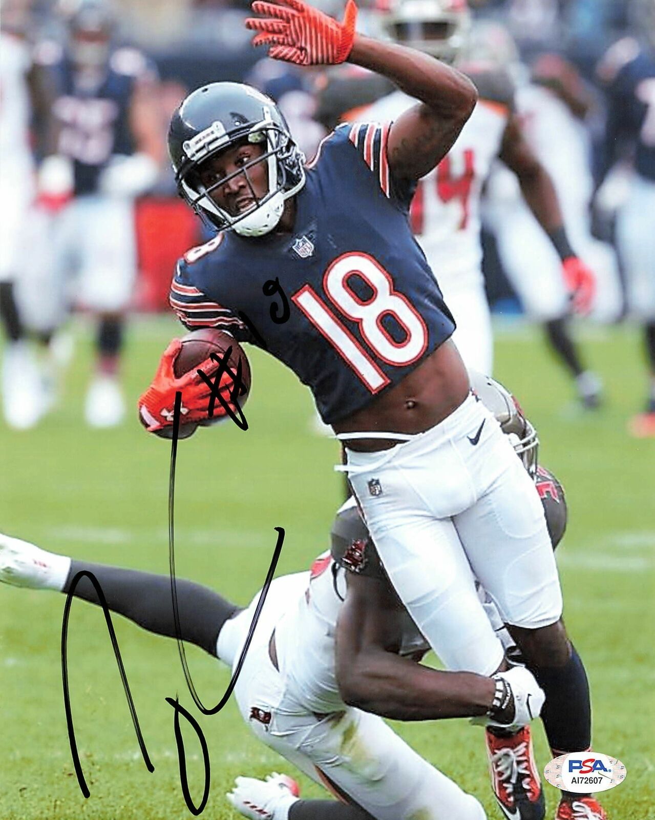 TAYLOR GABRIEL Signed 8x10 Photo Poster painting PSA/DNA Chicago Bears Autographed