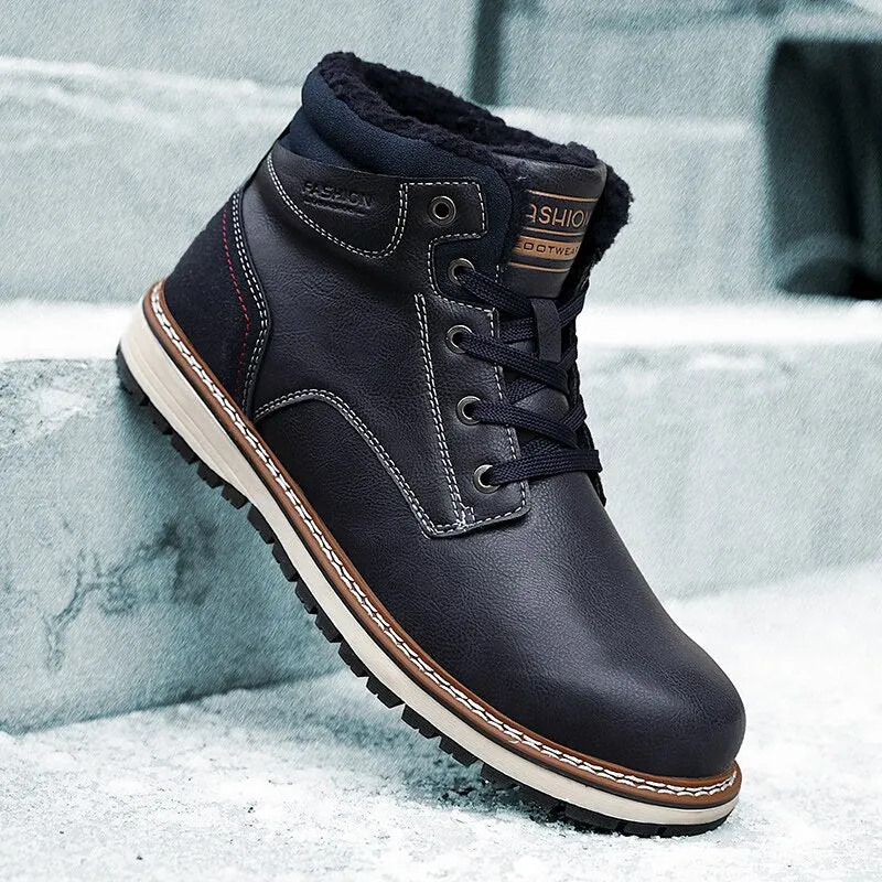 2021 New Snow Boots Protective and Wear-resistant Sole Man Boots Warm and Comfortable Winter Walking Boots Big Size 46 Zapatos