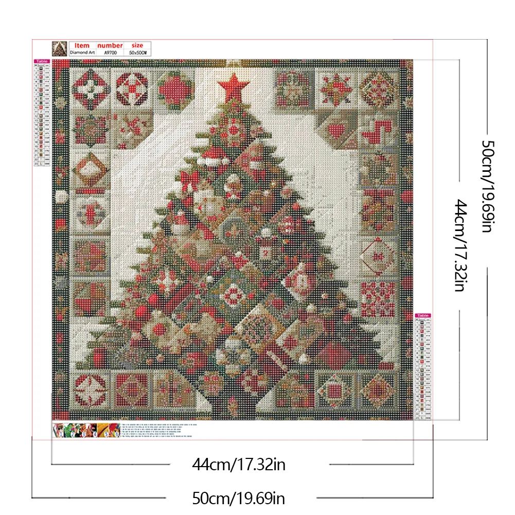 Diamond Painting - Full Round Drill - Christmas Tree(Canvas|50*50cm)