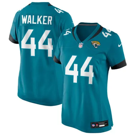 Women's Jacksonville Jaguars #44 Travon Walker Teal Game Jersey