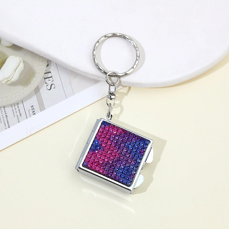 Glam Glittery Rhinestone Metal Unisex Keychain