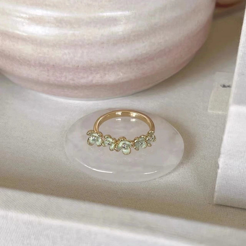 Copper Geometric Open Rings