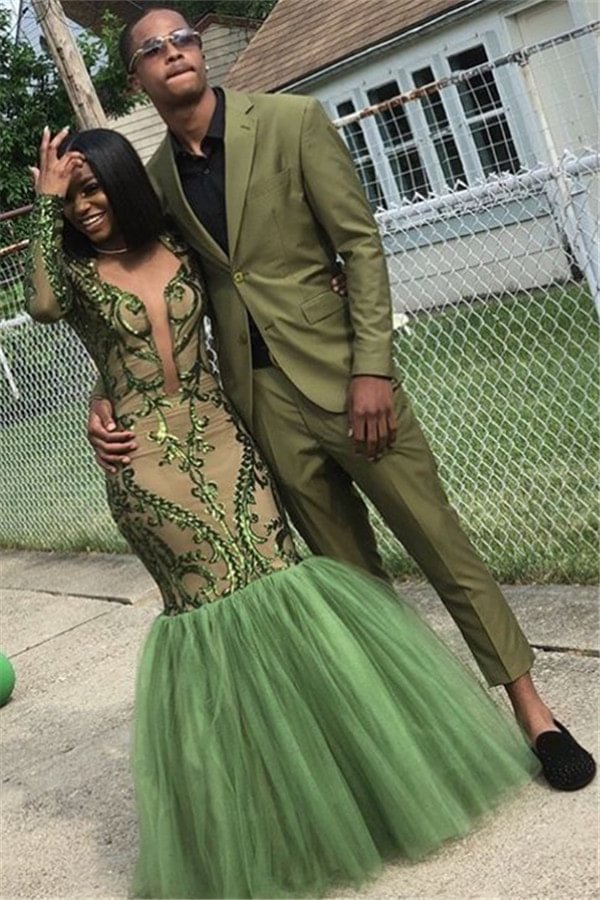 Elegant Green 2 Pieces Bespoke Party Prom Casual Suit For Guy Lime | Ballbellas Ballbellas