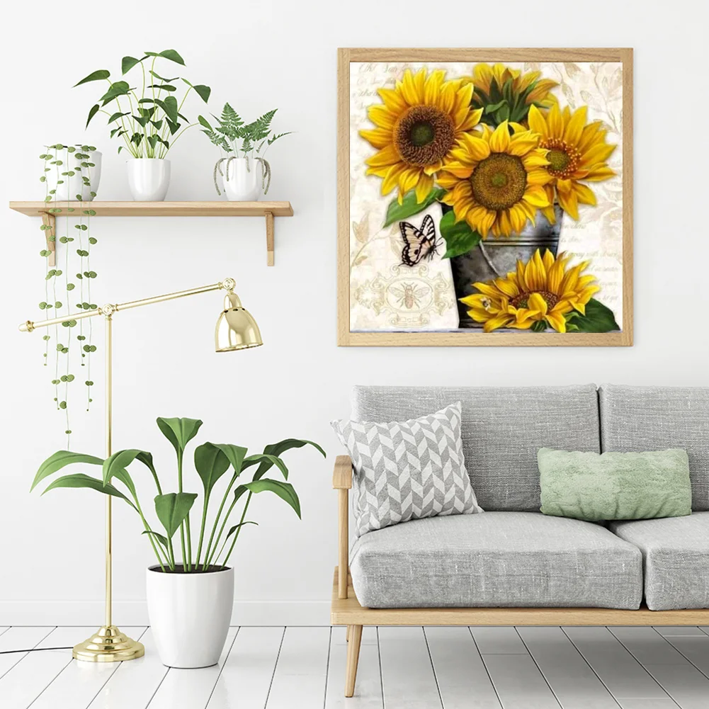 11ct 3-Strand Stampted Cross Stitch - Sunflower(36*36cm)