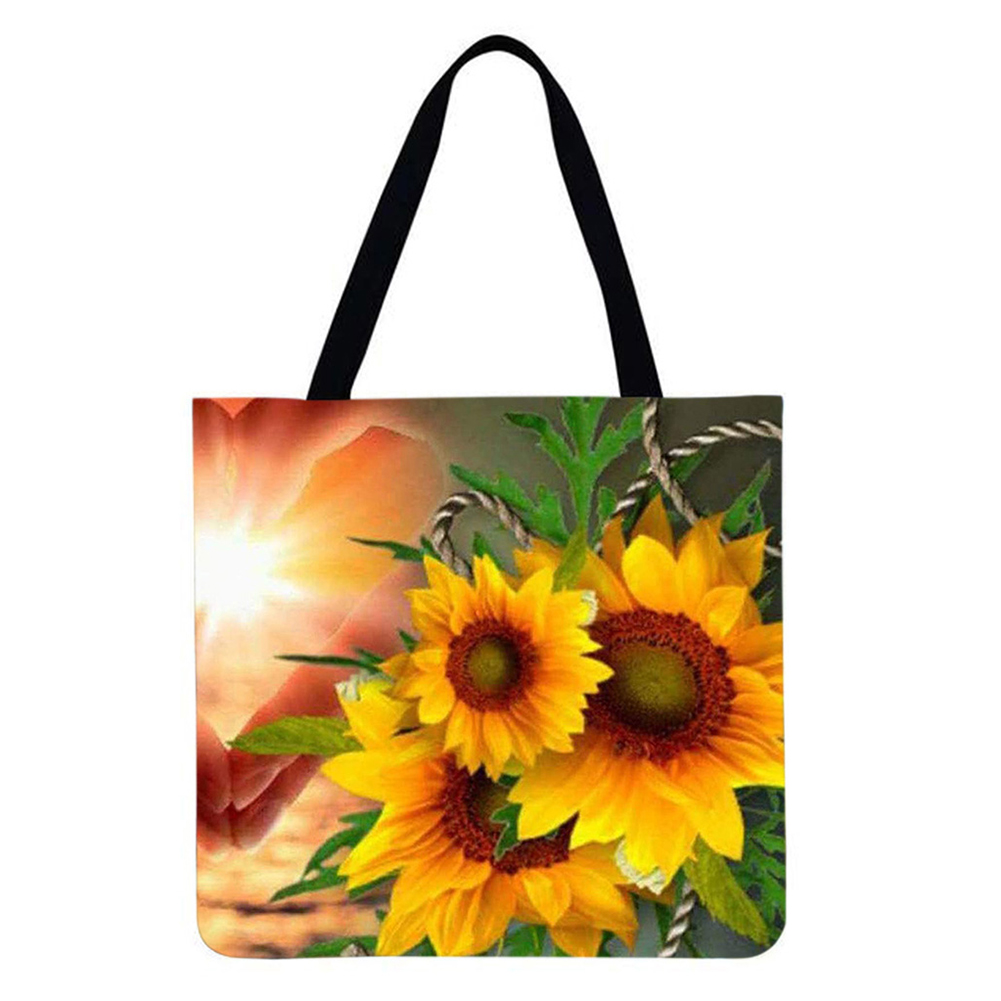 

Sunflower - Environmentally Ink Linen Handbag - 40*40CM, 501 Original