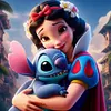 4-Piece Set - Stitch And Disney Princesses Series-Full Round Diamond Painting 30*30CM