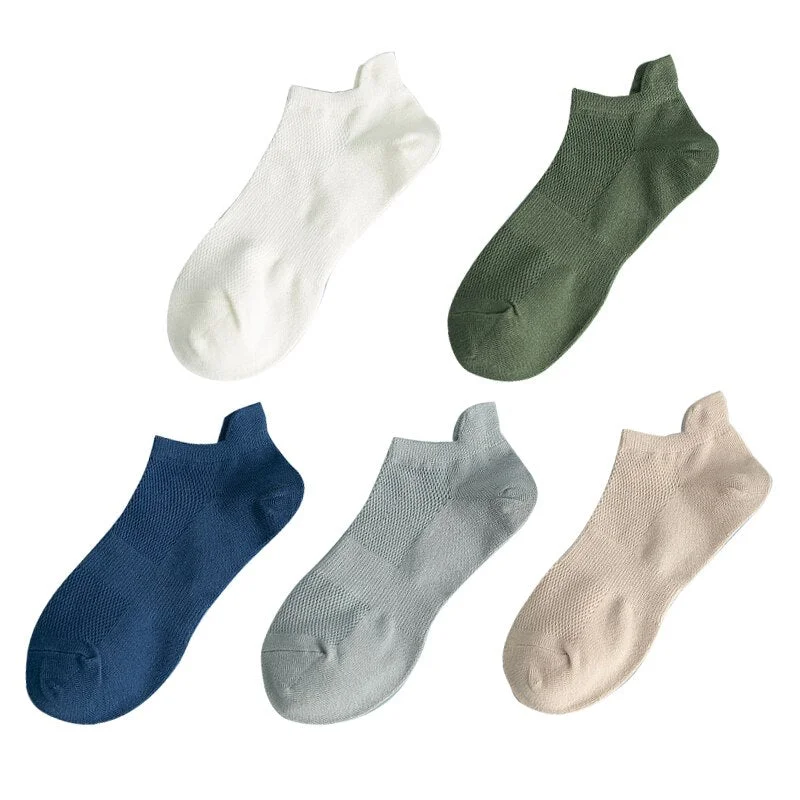 5 Pairs/set Women Cotton Socks New Style Soft Breathable Solid Colorful Simple Fashion Short Ankle Street Unisex Crew Sock