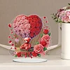 Love rose hot air balloon-Single Side Drill-5D DIY Craft Ornament