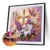 Kreuz Lavendel - speziell geformtes Diamantgemälde - 40*40cm