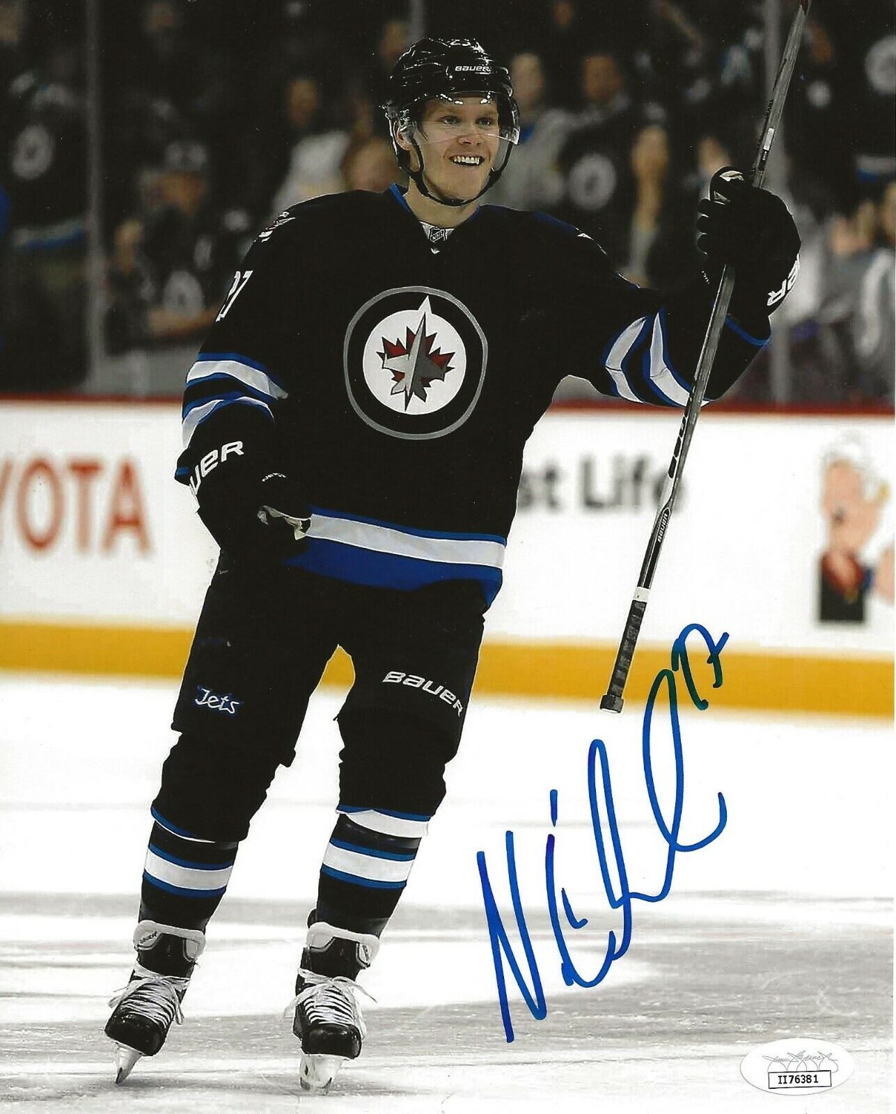 Nikolaj Ehlers signed Winnipeg Jets 8x10 Photo Poster painting autographed JSA