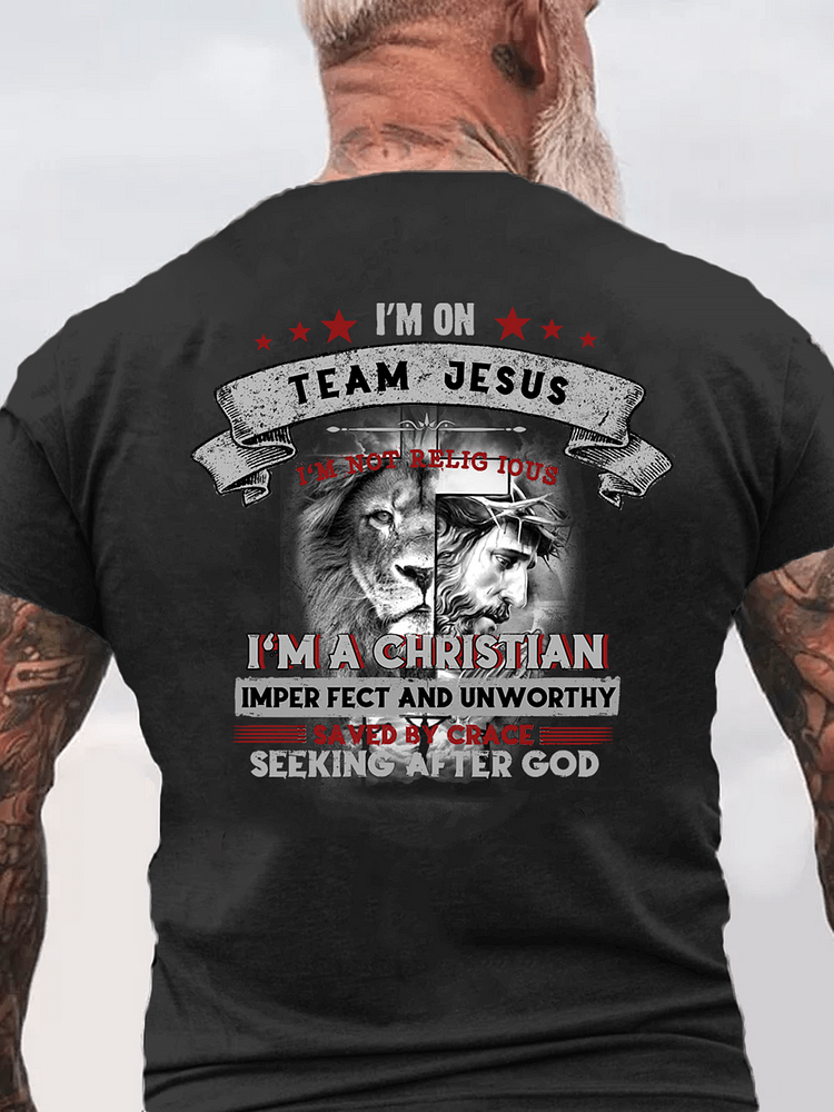 Jesus Lion Crew Neck T-Shirt