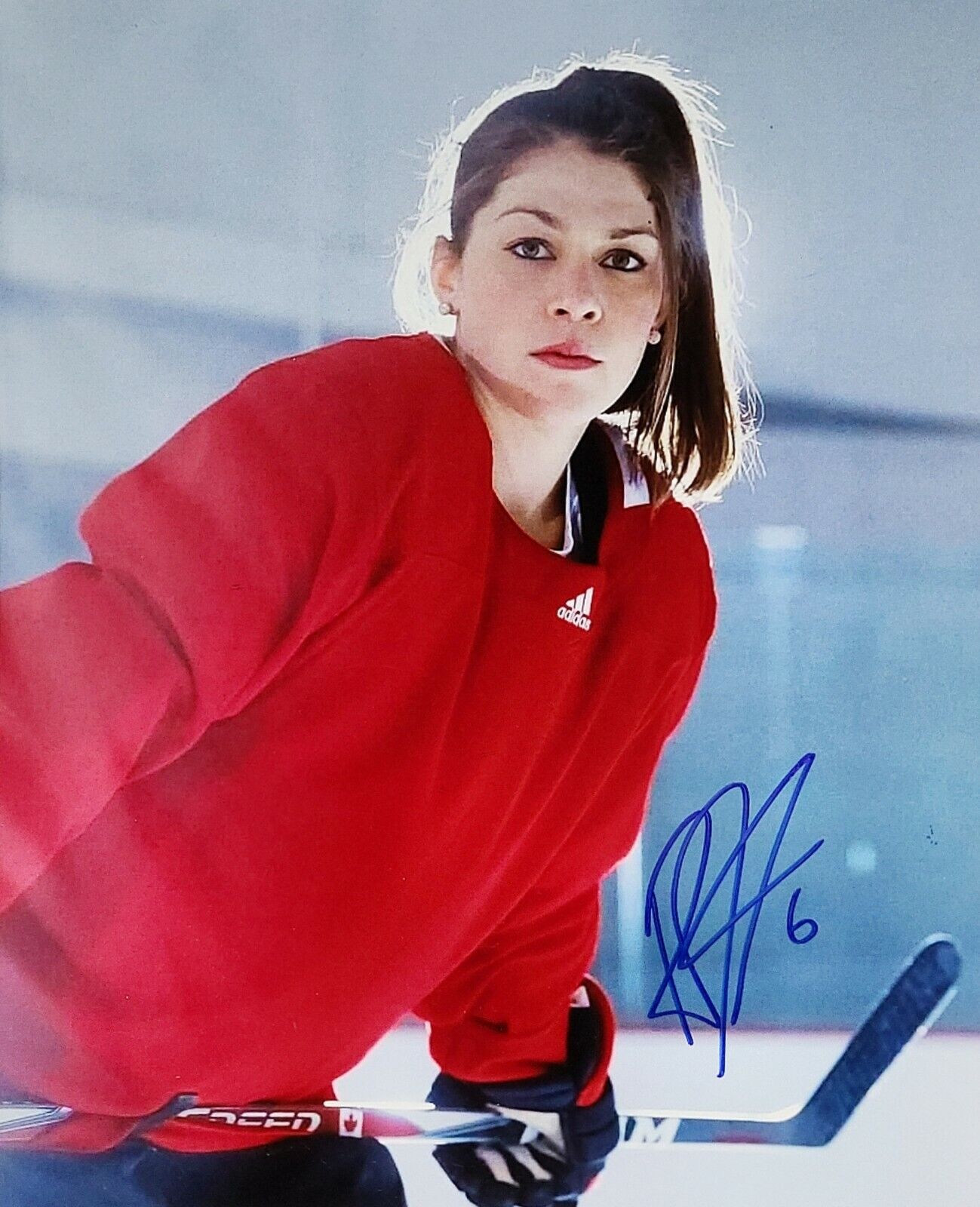 Rebecca Johnston Hand Signed Autograph Photo Poster painting Women's Hockey Team Canada