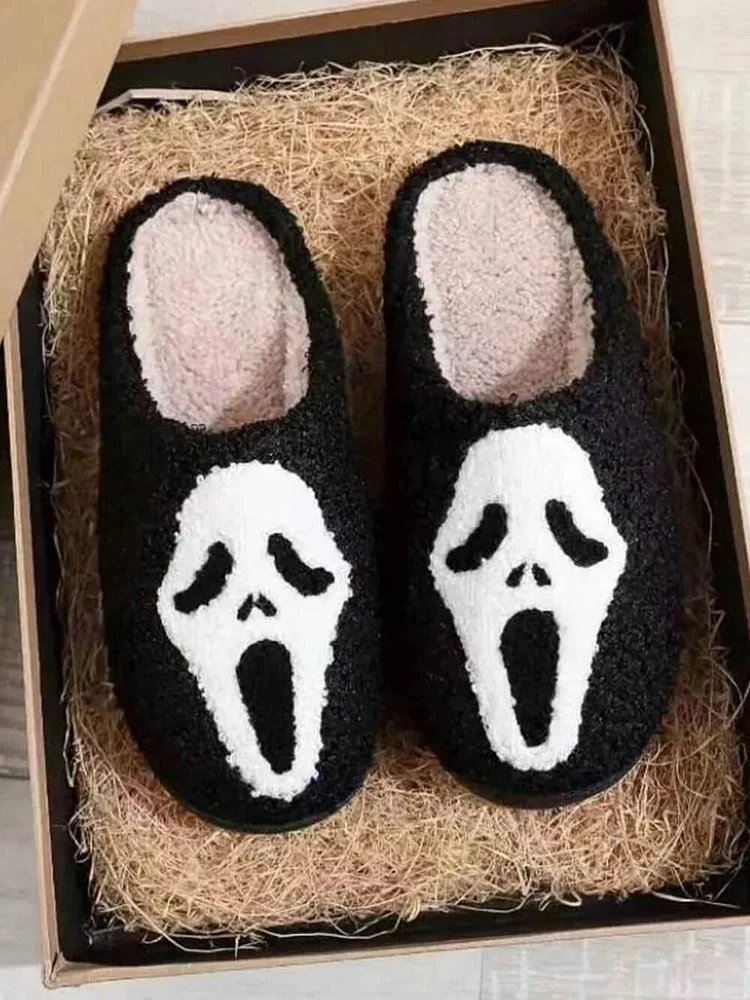 Halloween ghost cotton slippers