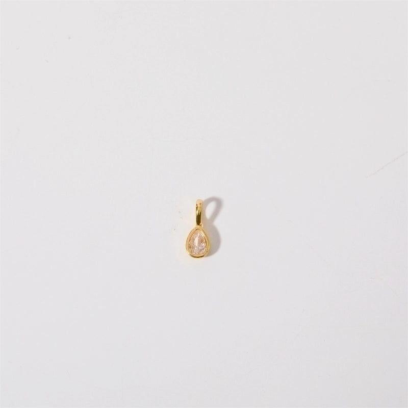 1 Piece Copper Zircon Gold Plated Cross Heart Shape Polished Pendant Chain