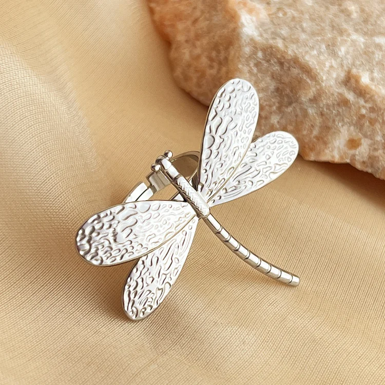 Dragonfly Open Ring For Couples