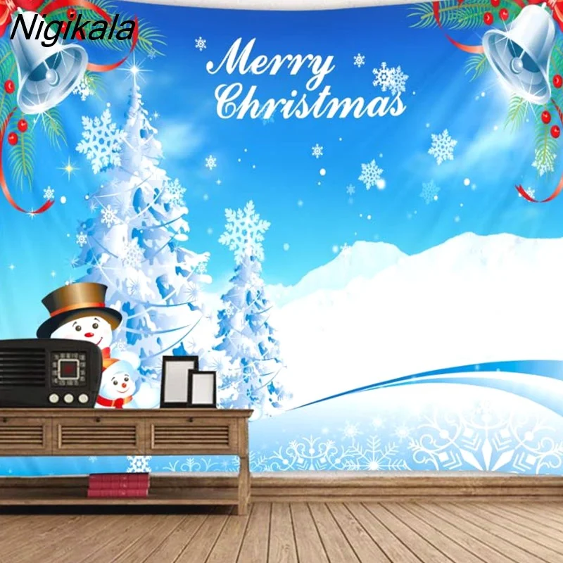 Nigikala Day Decorative Print Tapestry Bedroom Living Room Wall Hanging Tapestry Home Decor Xmas Mat for Christmas New Year