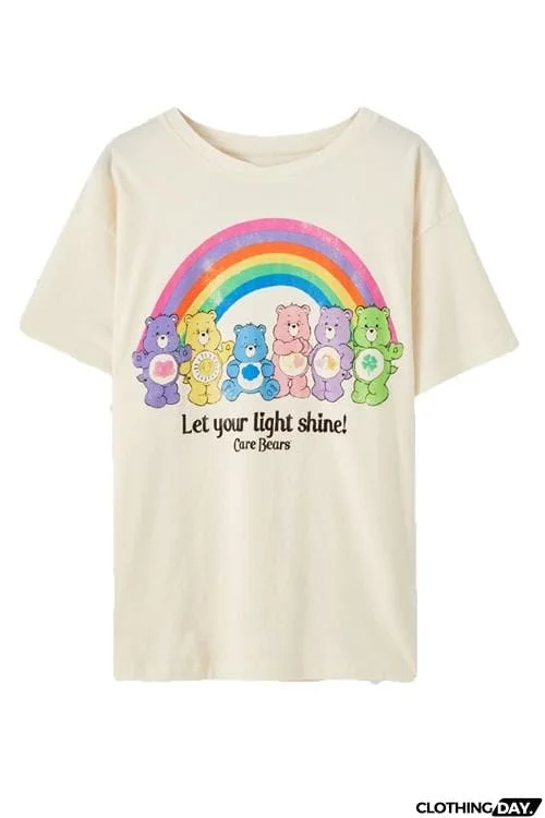 Let Your Light Shine Rainbow Bear T Shirt