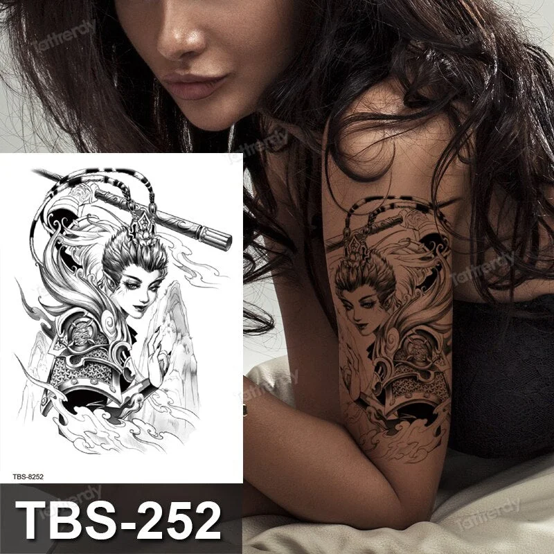 dragon wing snake temporary tattoo sticker waterproof black henna anime body art tattoo fake water transfer decal sexy for women