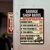 Garage Shop Rates - Metal Tin Signs(8*12Inch/12*16Inch) - Garage
