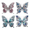 4Pcs Diamond Painting Butterfly Brooch for Wedding Party Gift