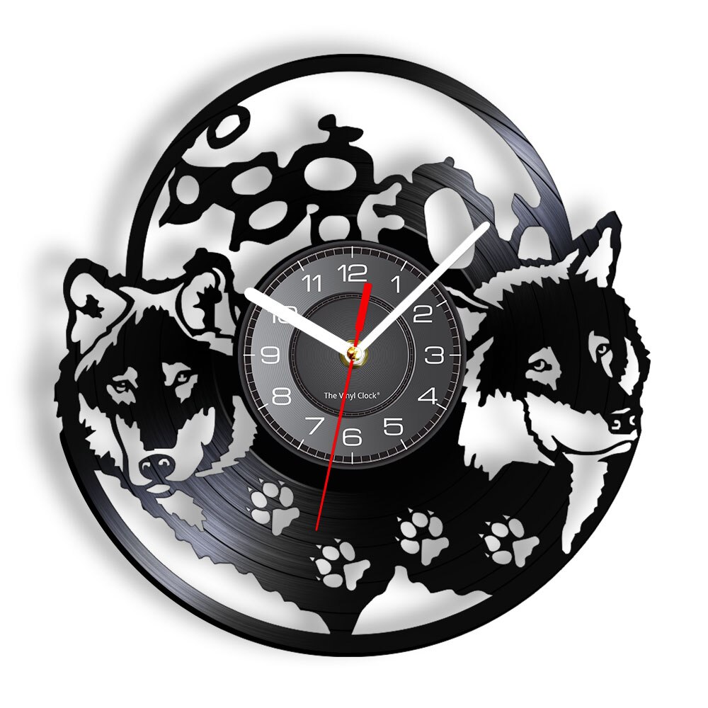 

Forest Wolf - Vinyl Record Wall Clock - Without LED, 501 Original