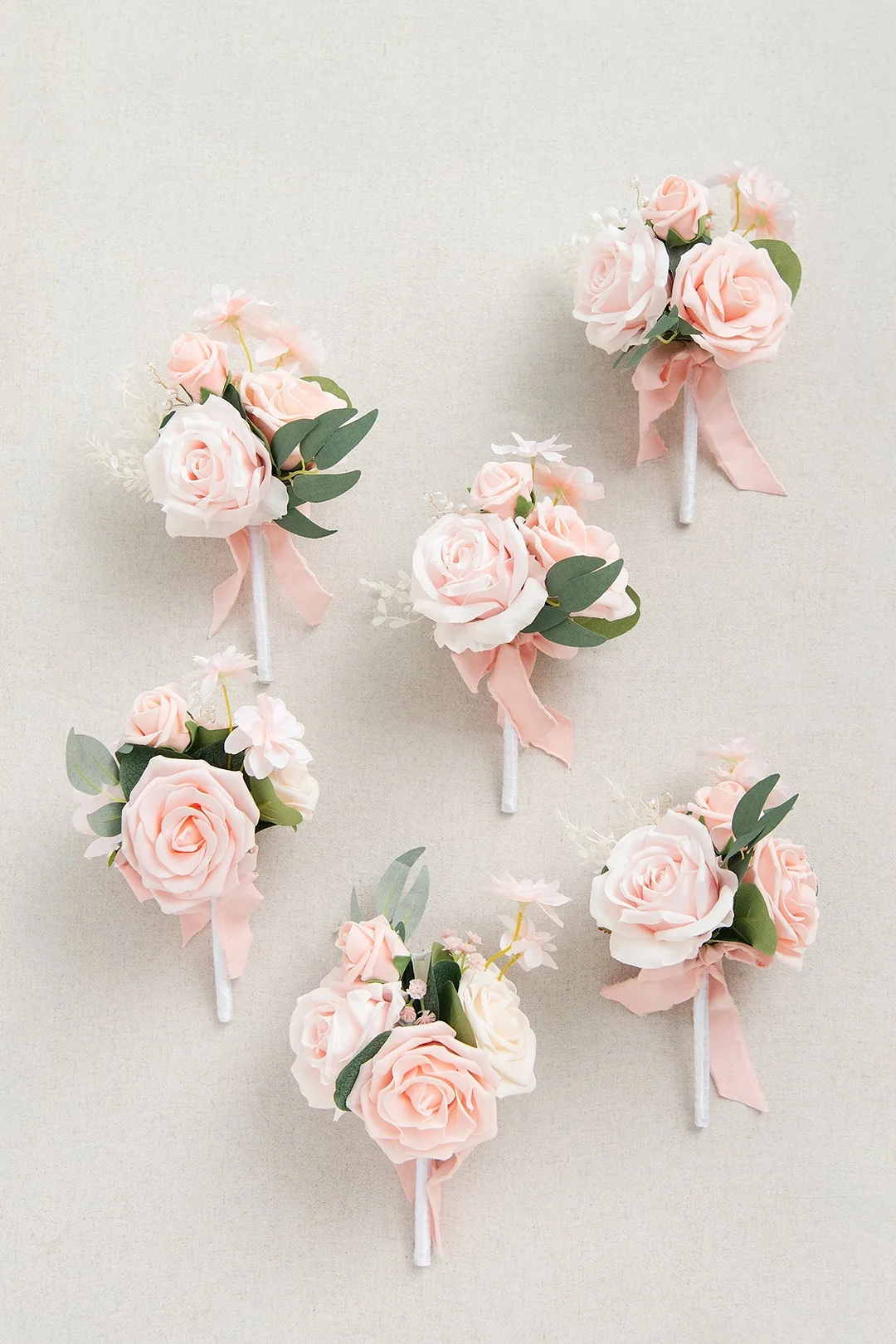 Mini Bouquet Centerpiece Set in Blush & Cream
