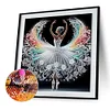 (US Only)4Pcs 30x30cm Girl 5D DIY Special Shape Crystal Partial Diamond Painting Kit Art