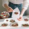 6PCS DIY Diamond Art Greeting Cards Xmas Atmosphere Congratulations Cards & Gift
