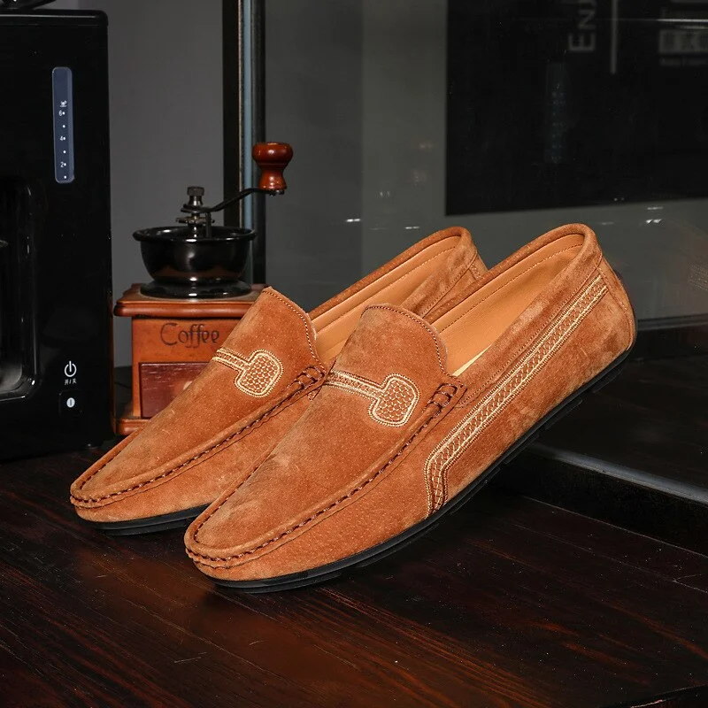 Punklens Men Casual Shoes Fashion Men Shoes Genuine Leather Men Loafers Moccasins Slip On Men's Flats Male Driving Shoes 2020