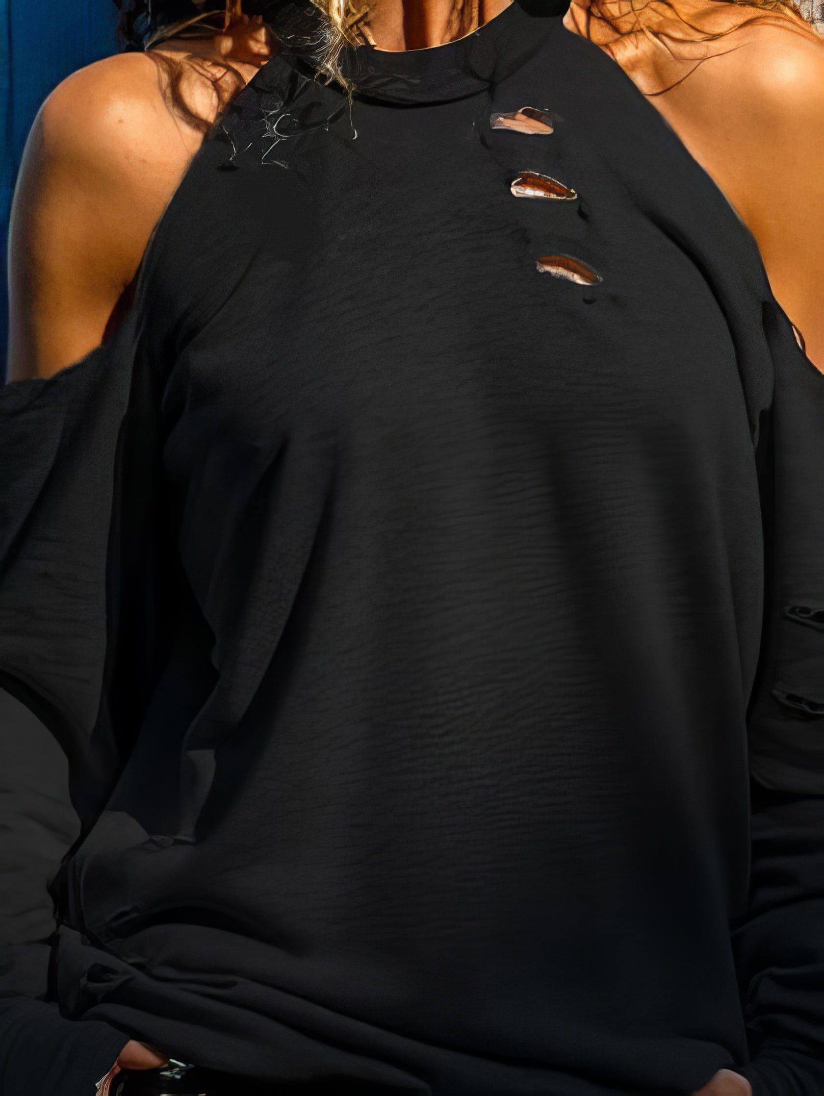 Stylish and Edgy Cold Shoulder Top