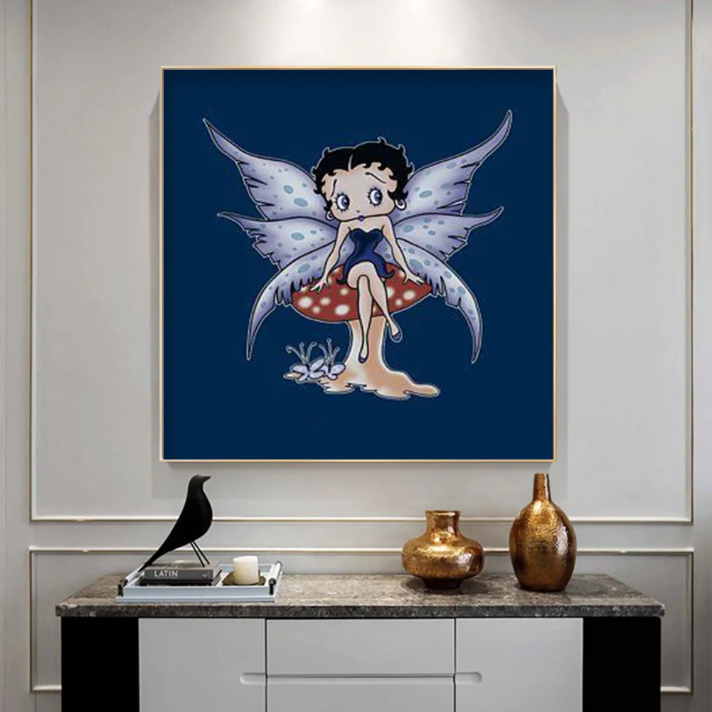 Mushroom Angel Full Drill Round Diamond Painting Mosaic Picture Bead Art