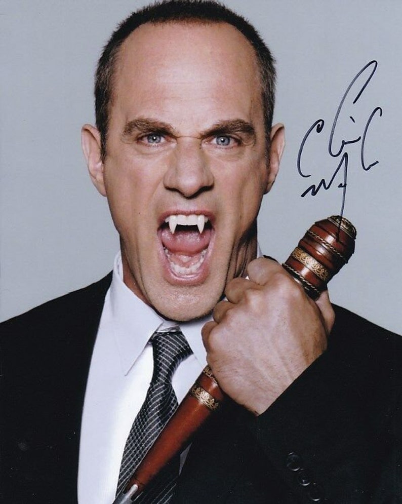 Christopher meloni signed autographed true blood roman zimojic 8x10 Photo Poster painting