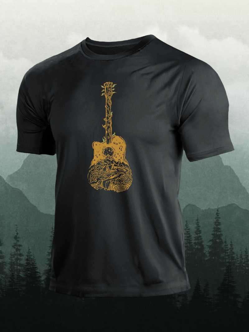 Men's Music Guitar Tree Short-Sleeved Shirt in  mildstyles