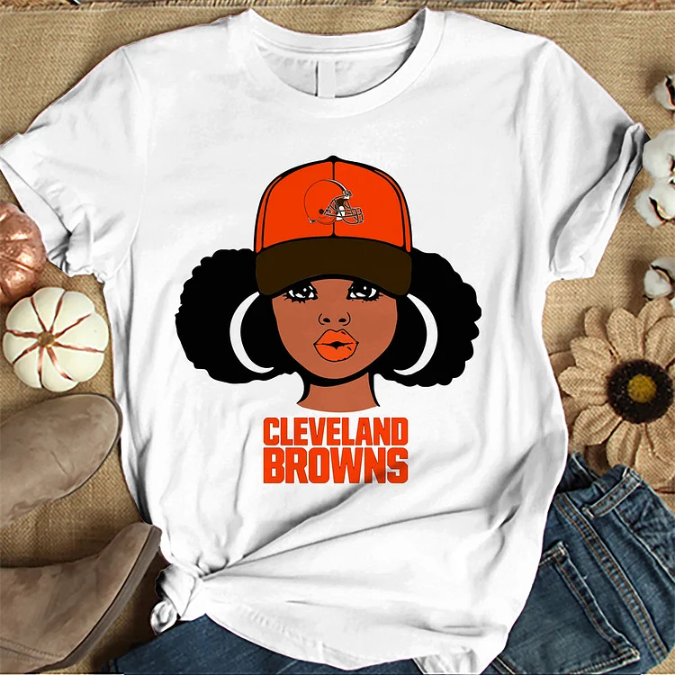 Cleveland Browns Women's White Relaxed T-Shirt