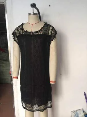 Round Neck Patchwork Lace Casual Dress