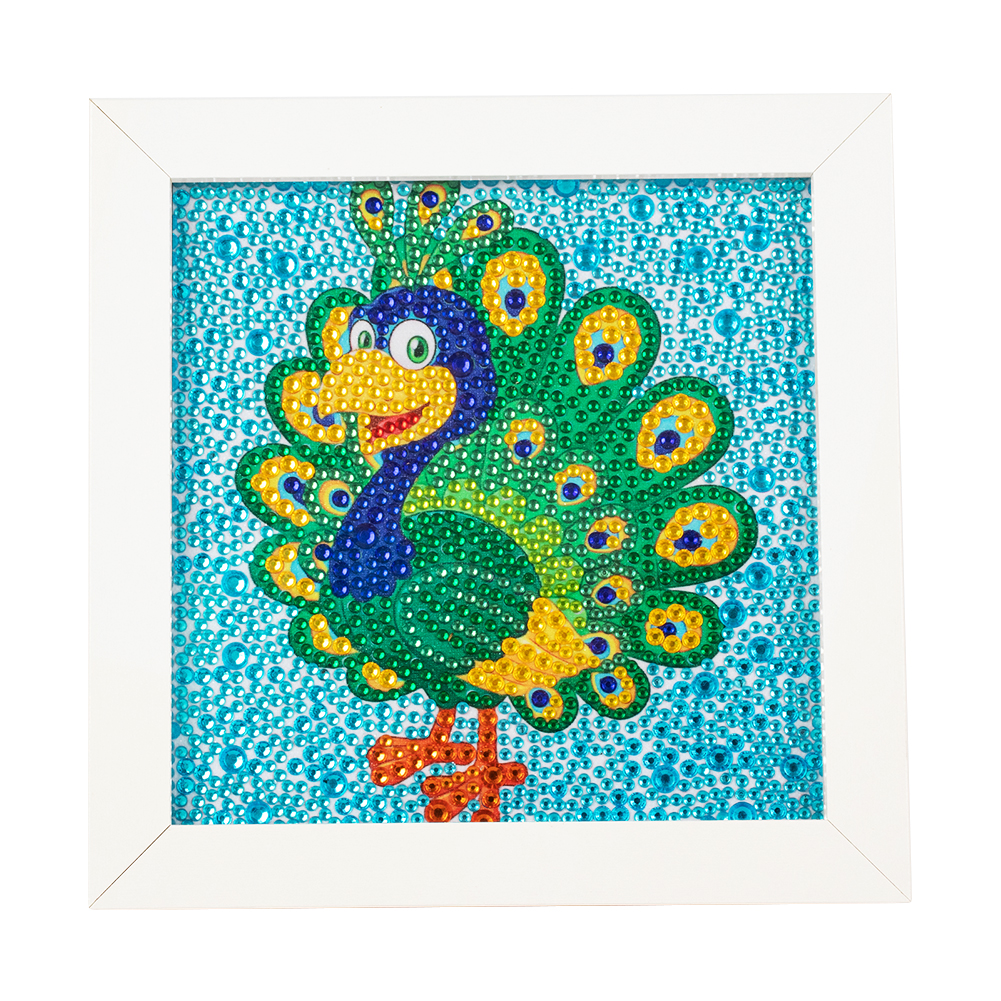 

Cartoon Peacock - Crystal Special Shaped Diamond Painting - 18*18CM, 501 Original